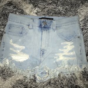 Express light denim shorts